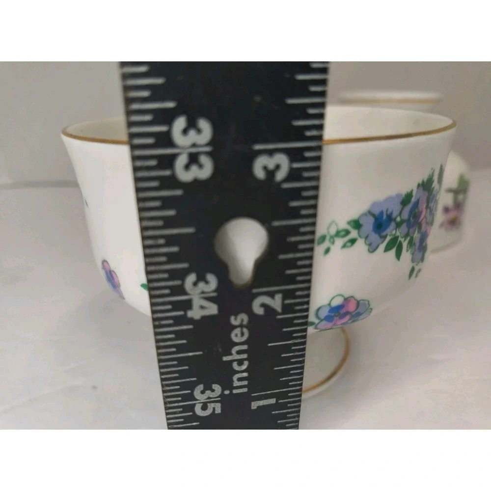 3-Vintage Royal Victoria Fine Bone China Dessert Cups/Mismat. Floral Cottagecore